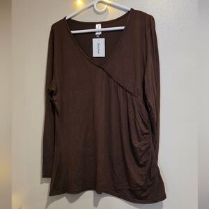 Beauhuty Chocolate Brown Long Sleeve Top